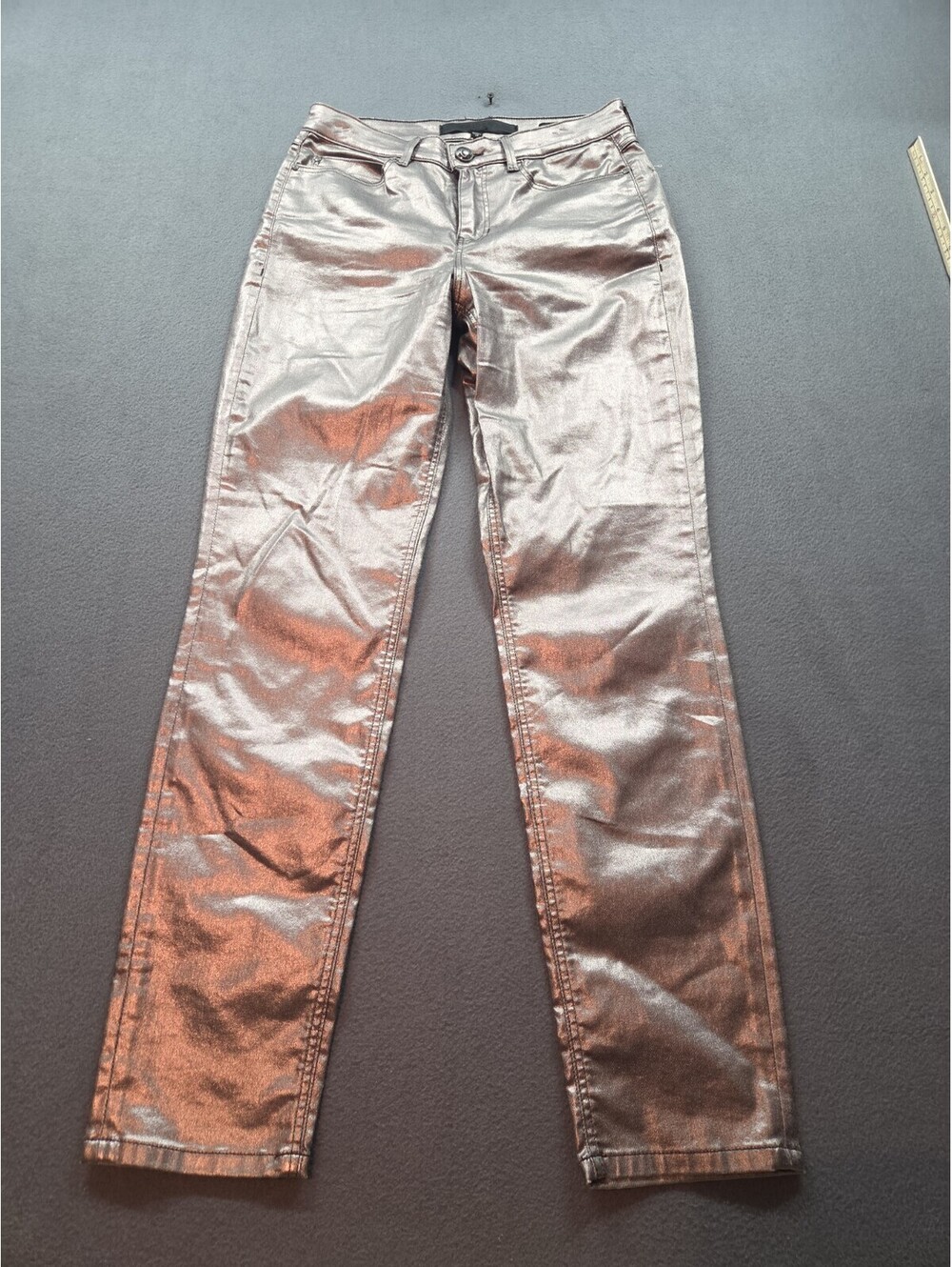 women's shiny silver pants by Guess size 28W